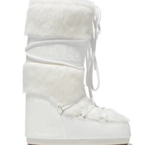 Moon Boot Women's White Winter Boots Fur